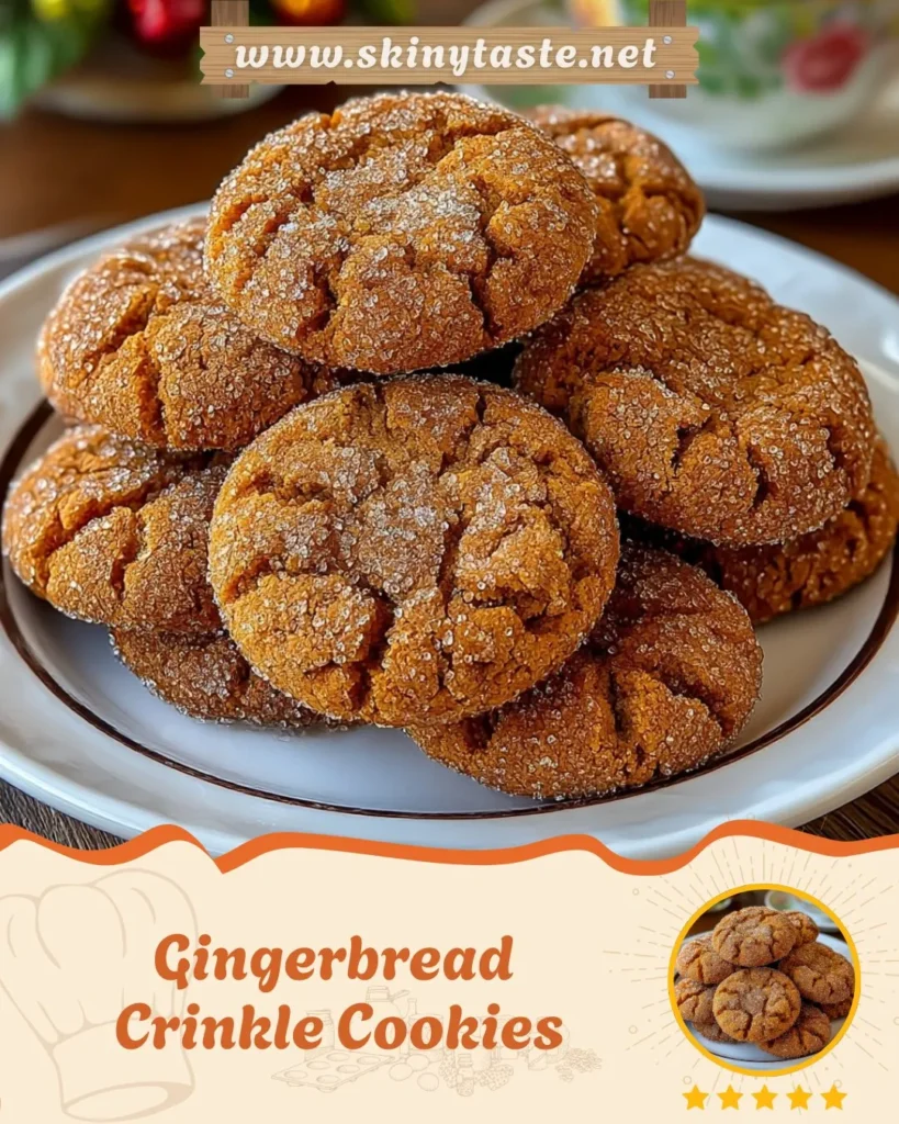 Gingerbread Crinkle Cookies