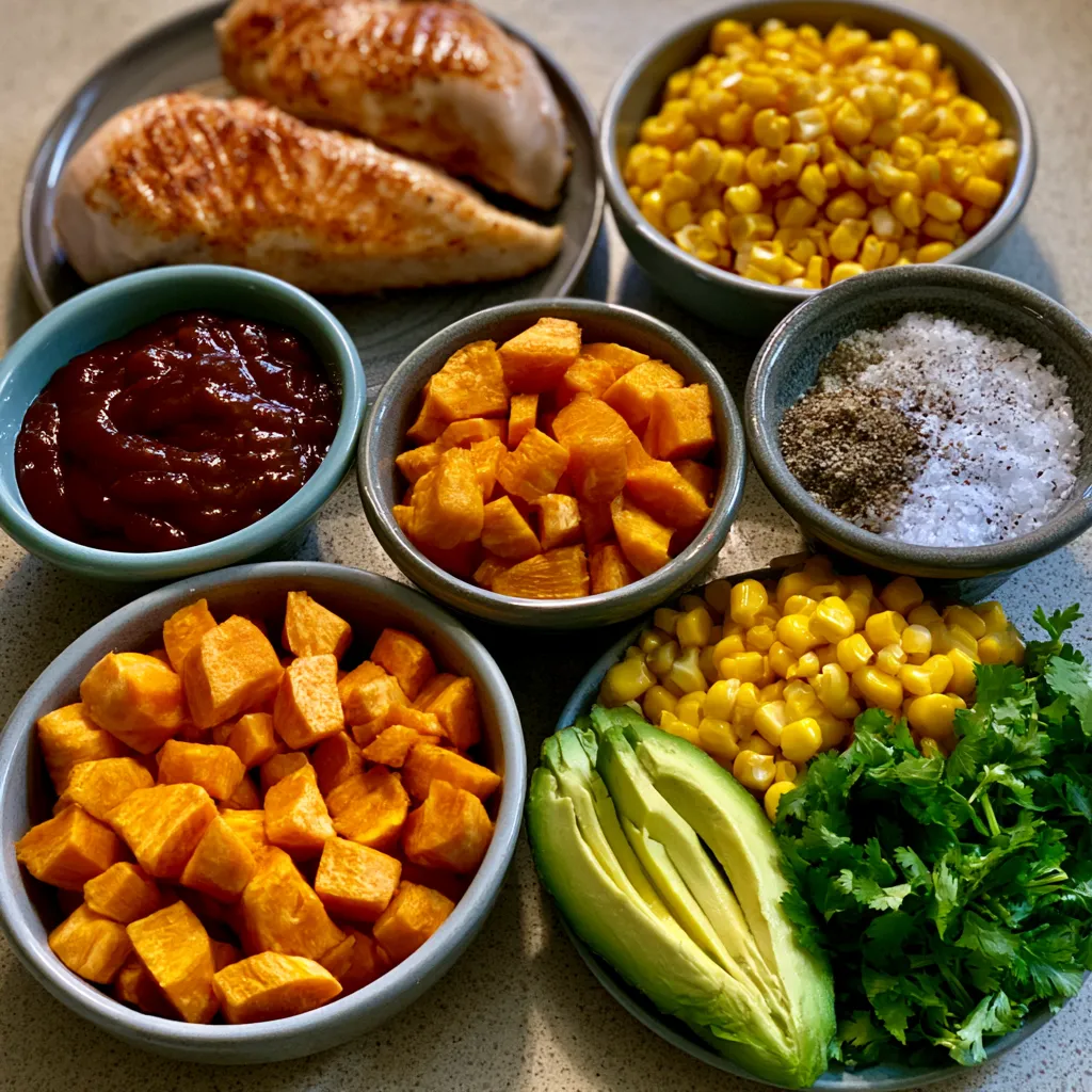 BBQ Chicken Sweet Potato Bowl