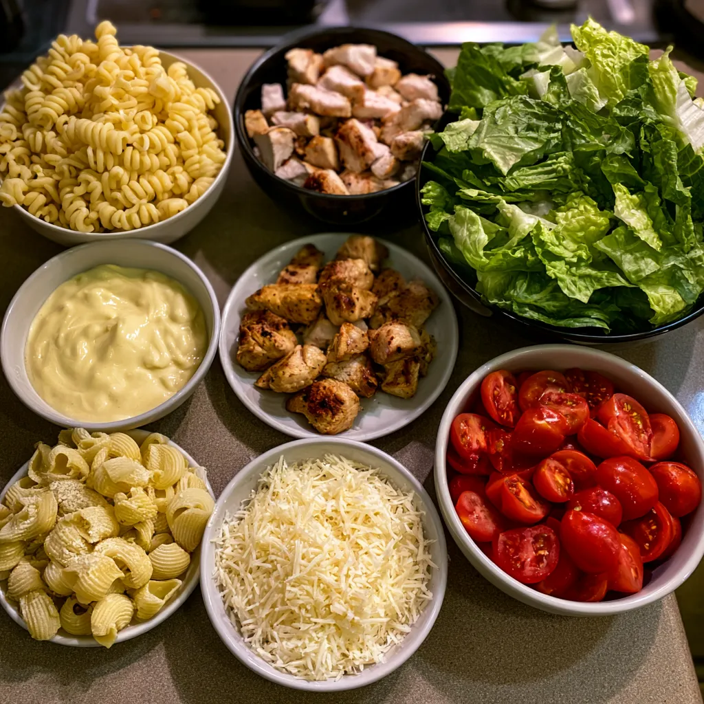 Chicken Caesar Pasta Salad