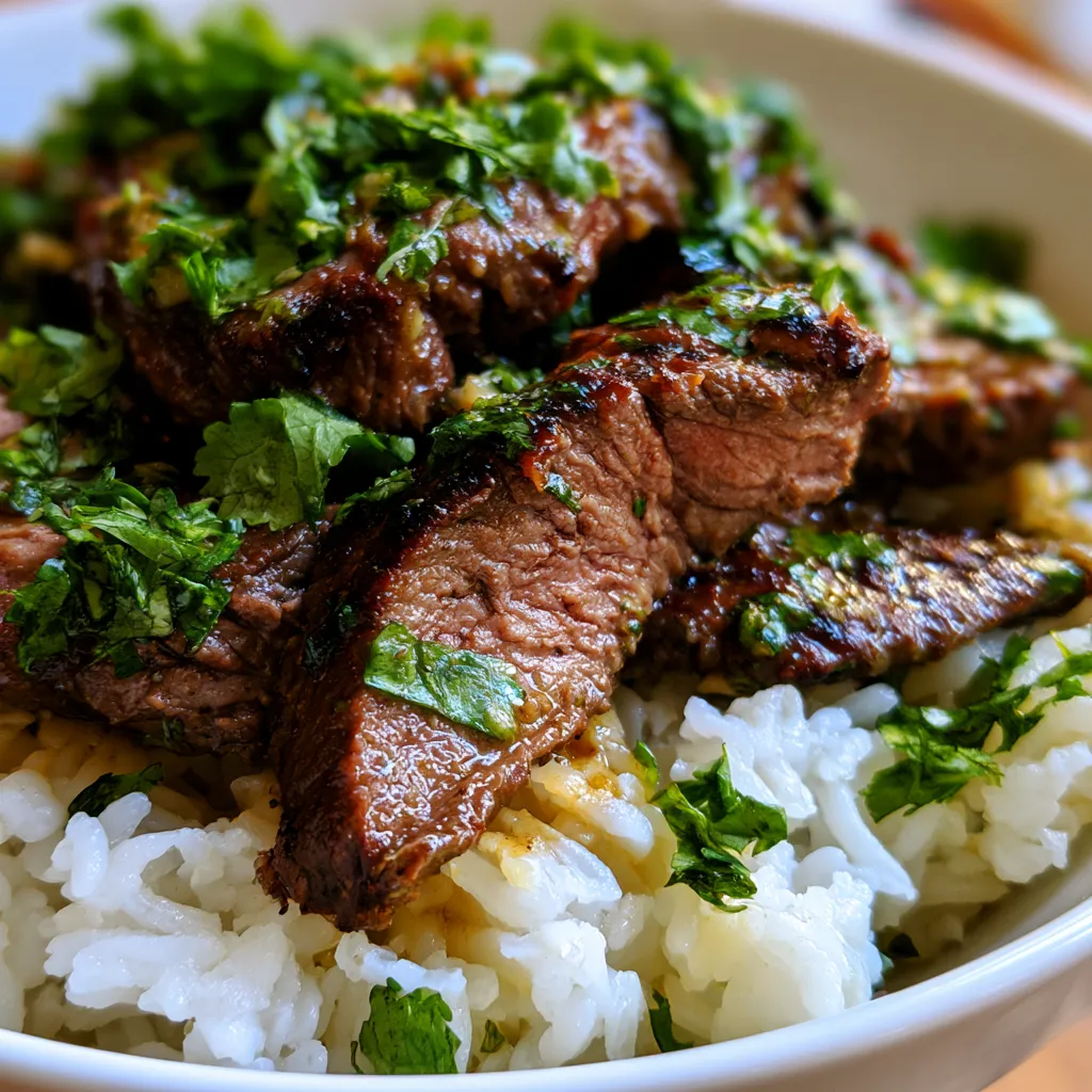 Cilantro Lime Beef and Rice Bowls