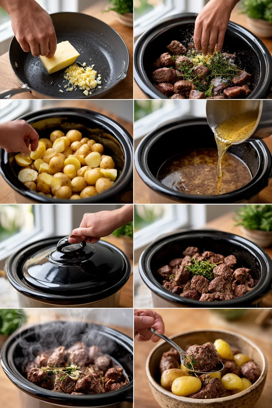 Garlic Butter Beef Bites with Potatoes