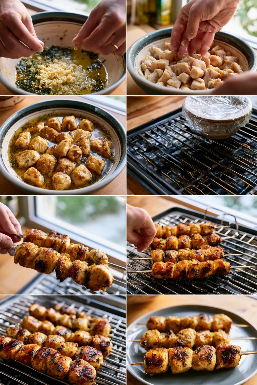 Garlic Parmesan Chicken Kebabs