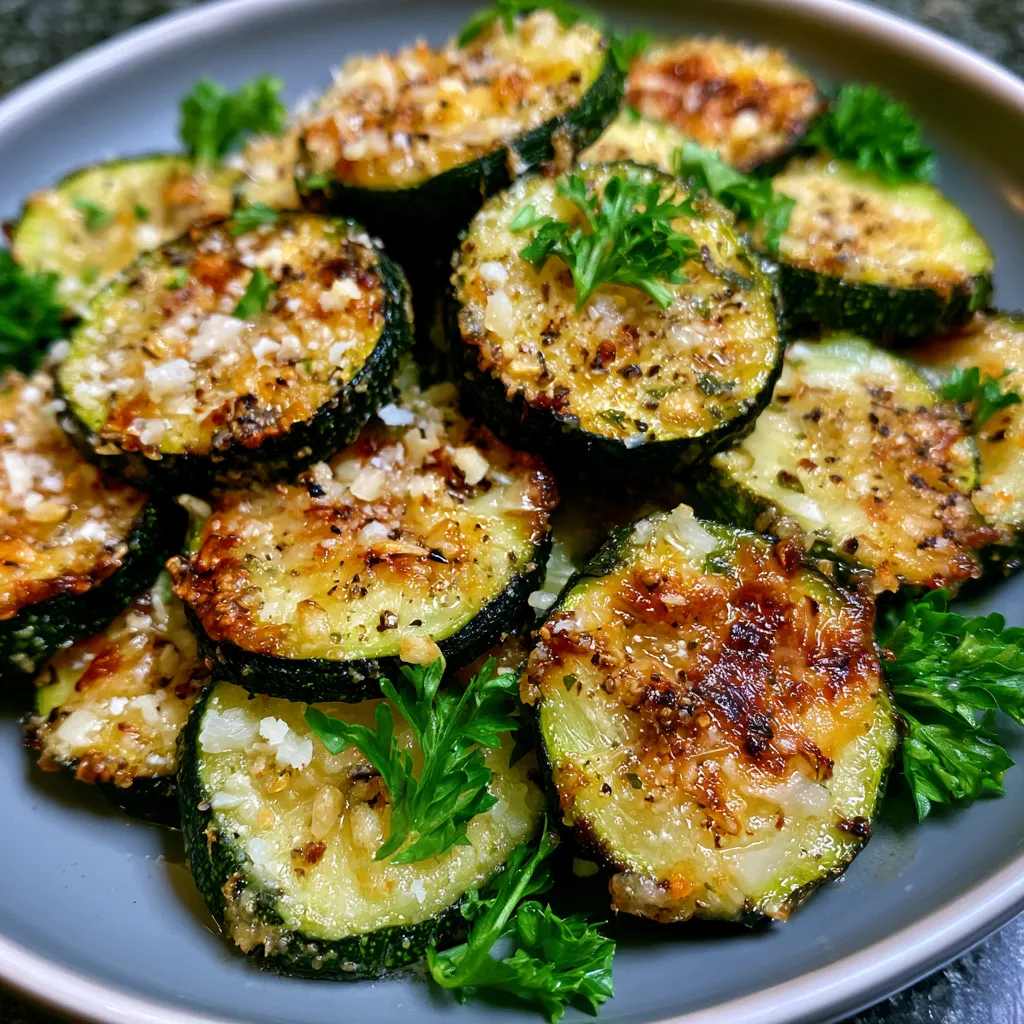 Garlic Parmesan Roasted Zucchini