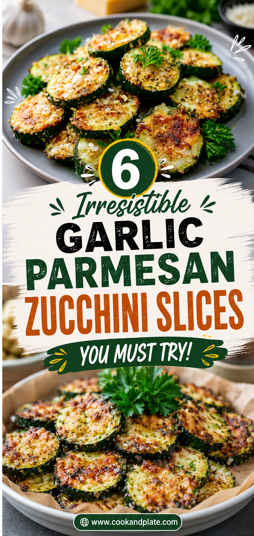 Garlic Parmesan Roasted Zucchini