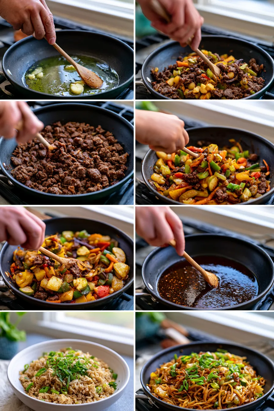 Ground Beef Teriyaki Stir Fry