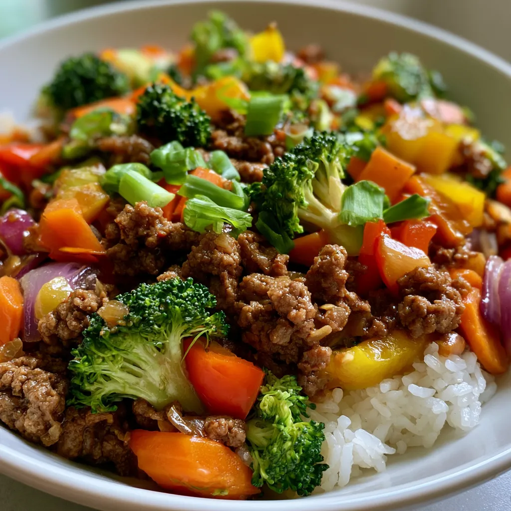 Ground Beef Teriyaki Stir Fry