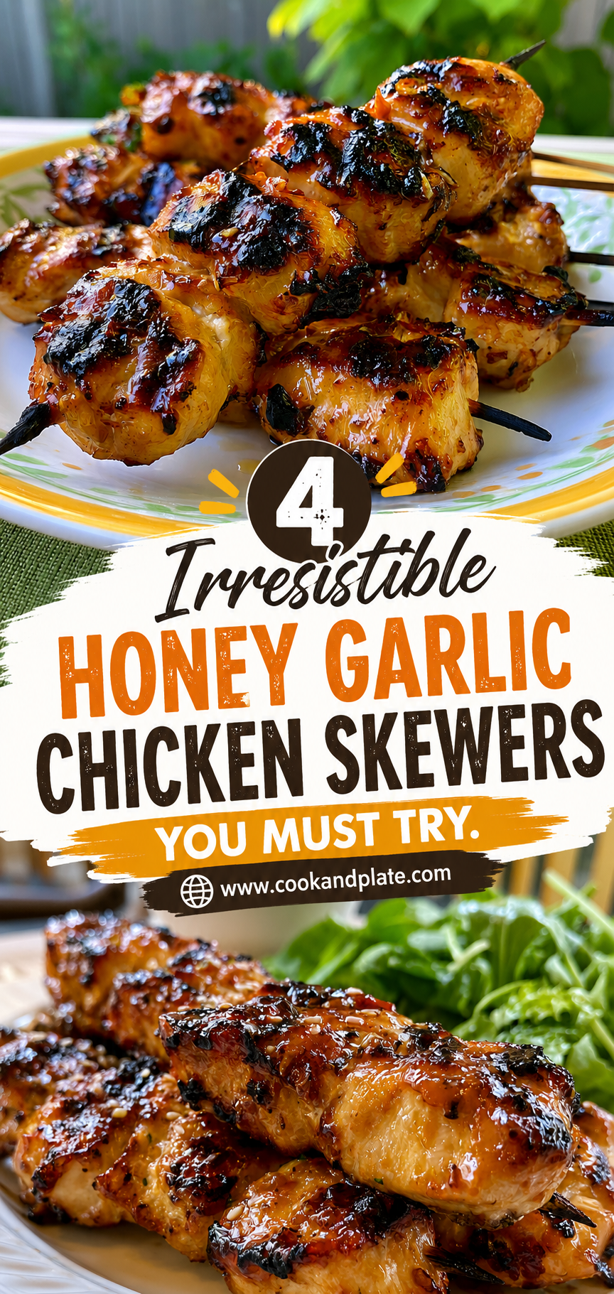 Honey Garlic Chicken Skewers