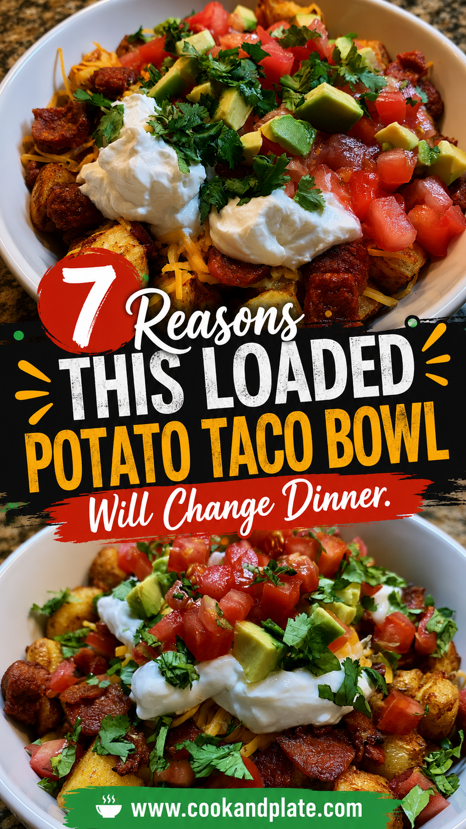 Loaded Potato Taco Bowl