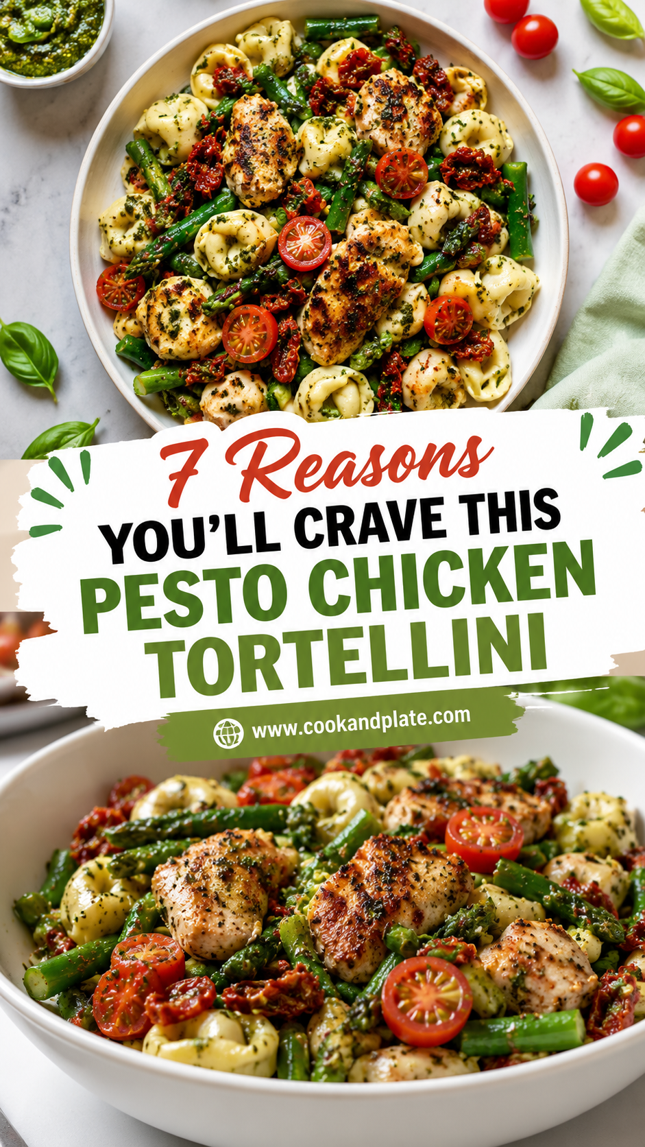 Pesto Chicken and Tortellini