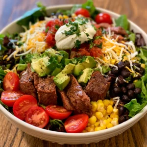 Smoked Beef Taco Salad Bowls