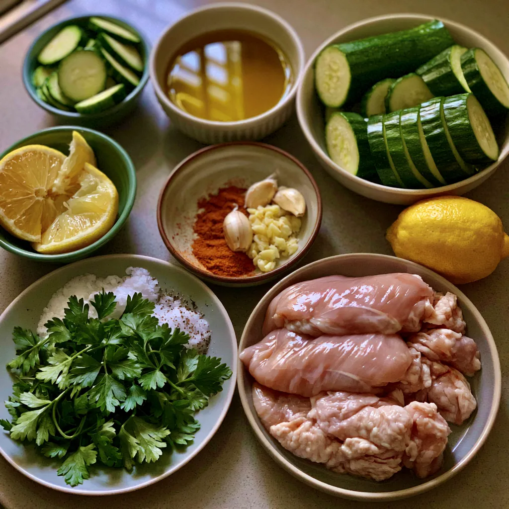 Asado Chicken with Lemon Zucchini Sauté