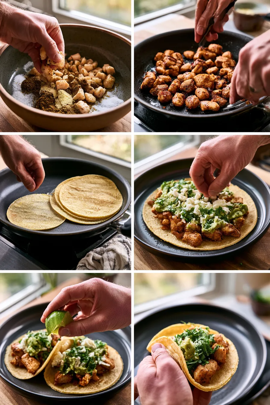 Authentic Chicken Street Tacos