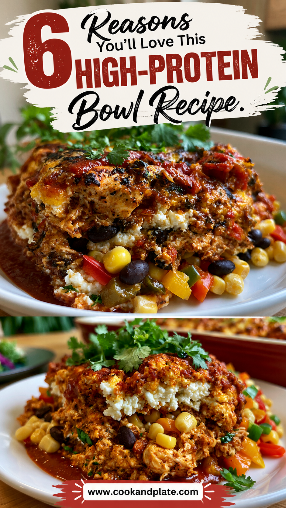 Chicken Cottage Cheese Enchilada Bowls