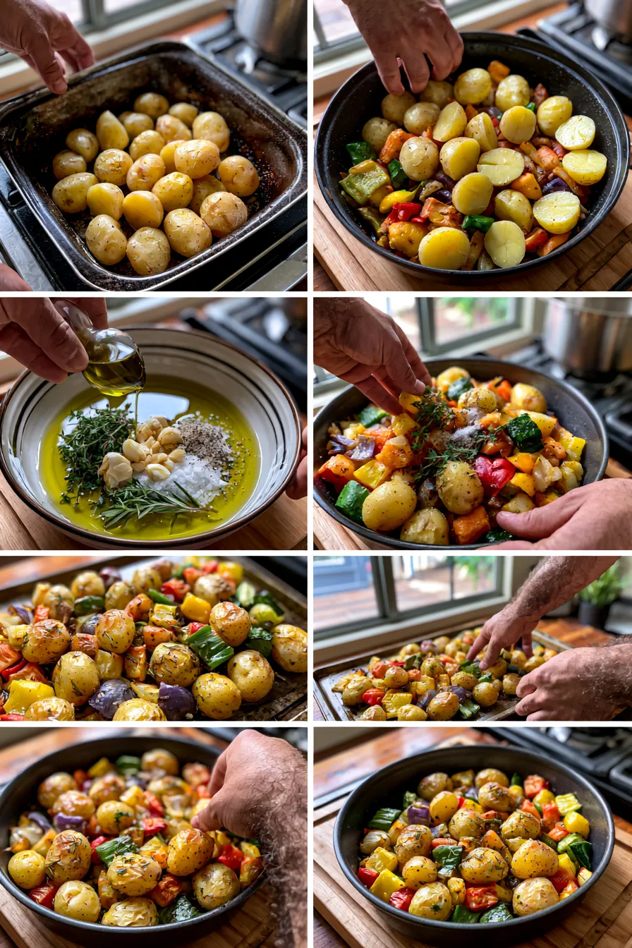 Garlic Herb Roasted Potatoes and Veggies