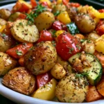 Garlic Herb Roasted Potatoes and Veggies