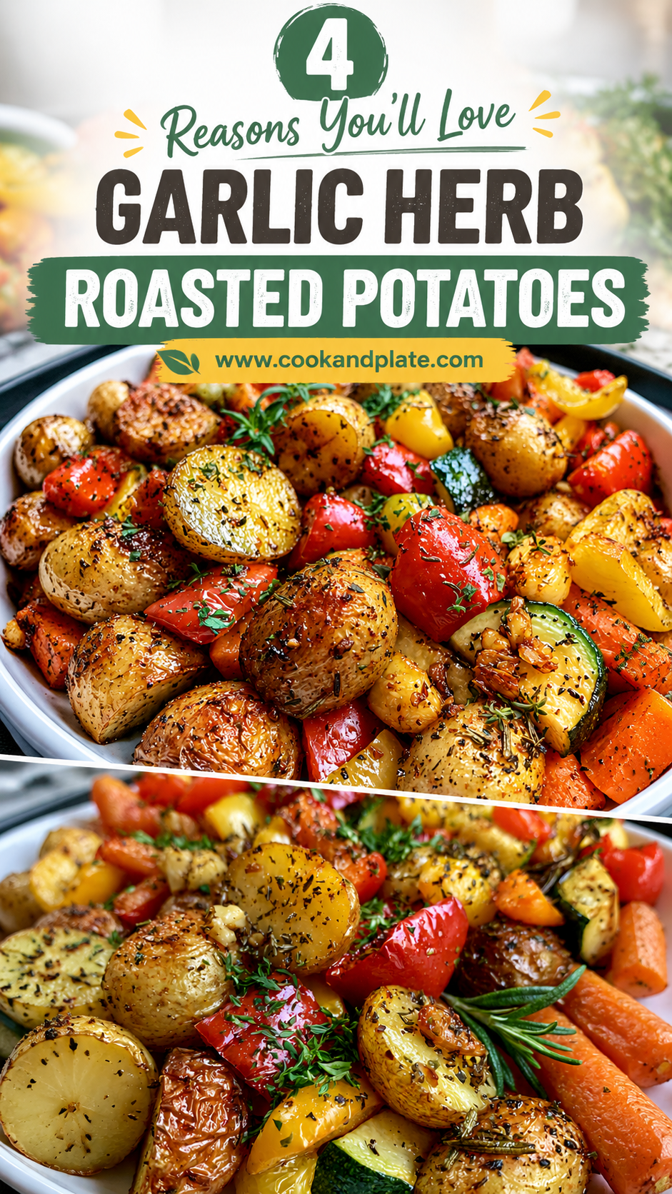 Garlic Herb Roasted Potatoes and Veggies
