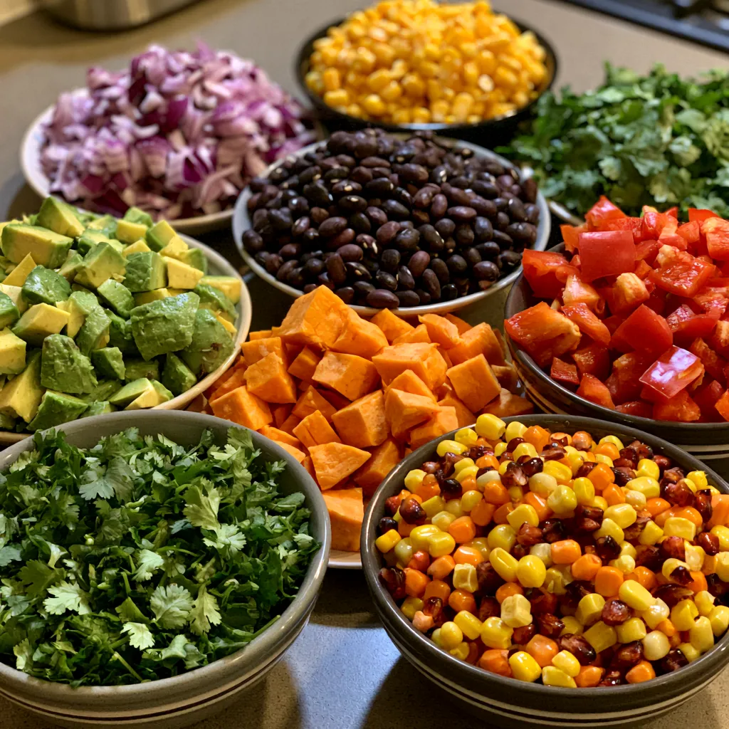 Roasted Sweet Potato Black Bean Salad