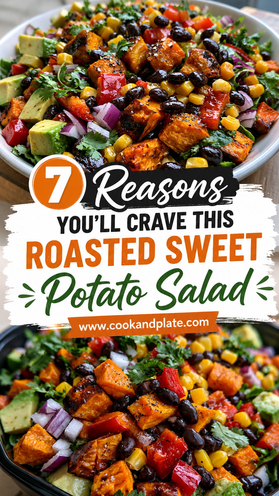 Roasted Sweet Potato Black Bean Salad